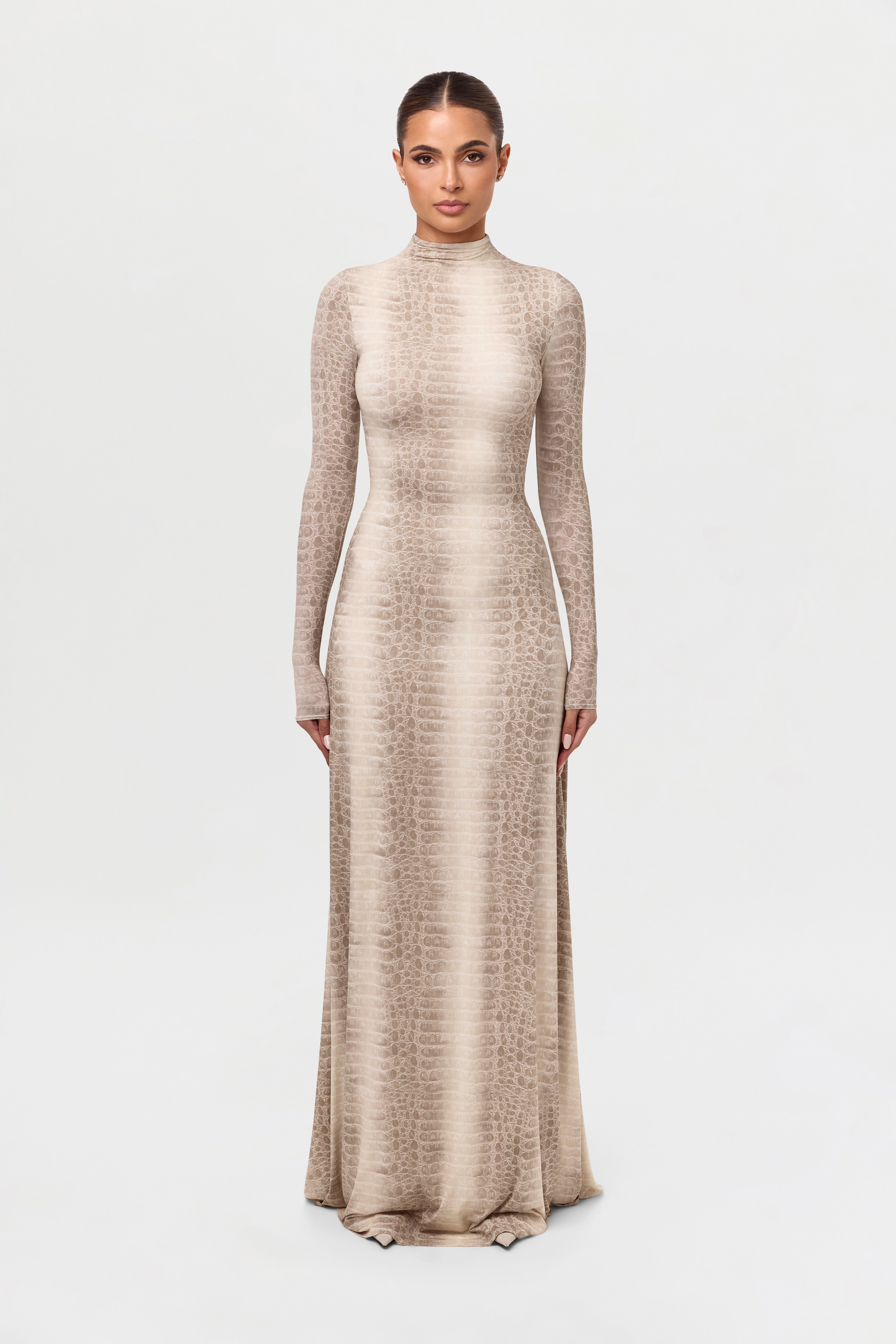 Naked Print Maxi Dress