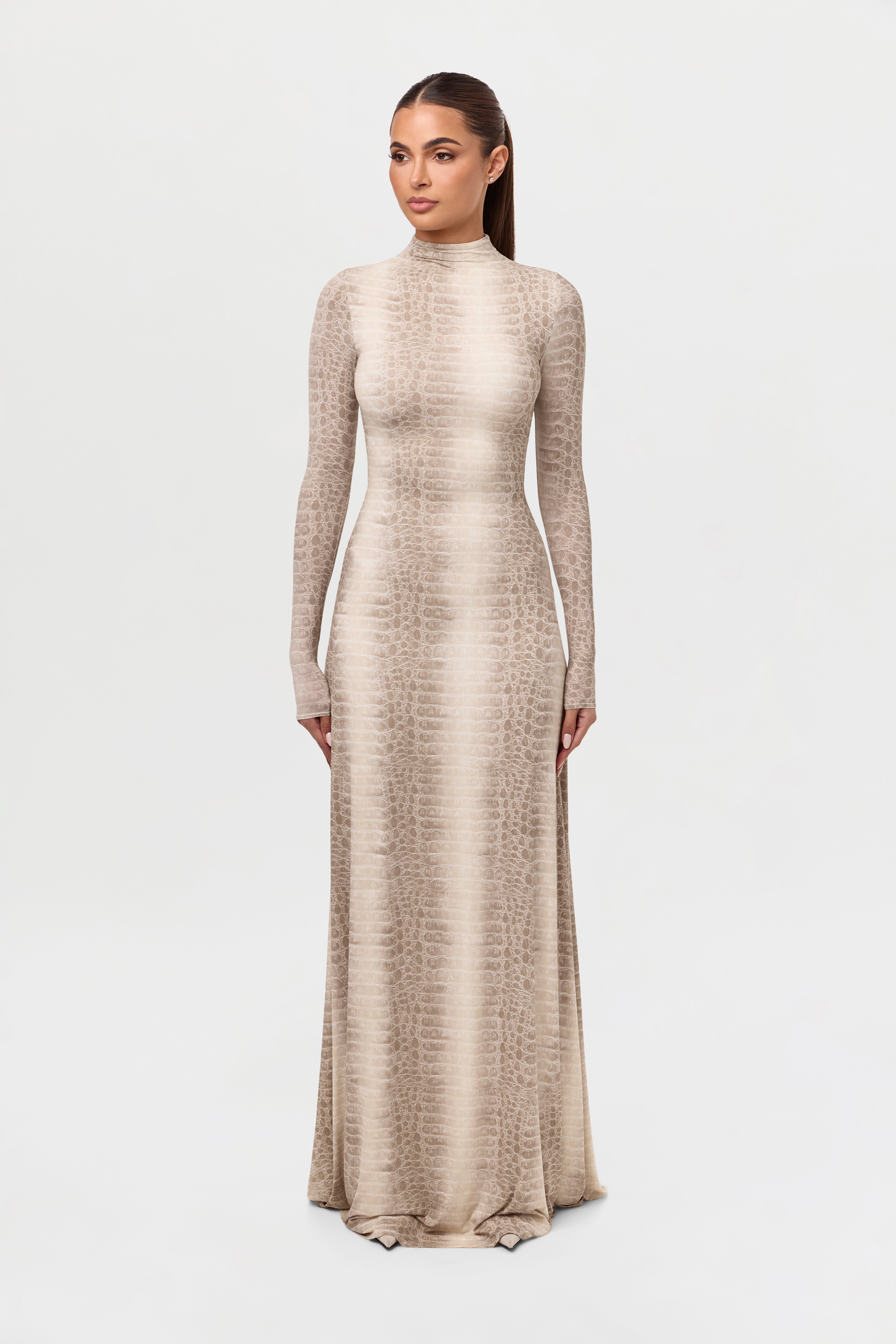 Naked Print Maxi Dress