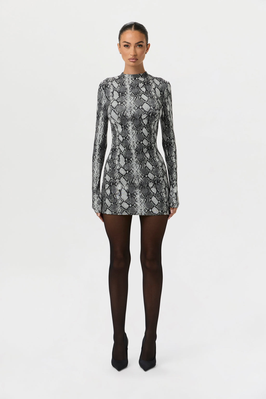 Naked Print Mini Dress