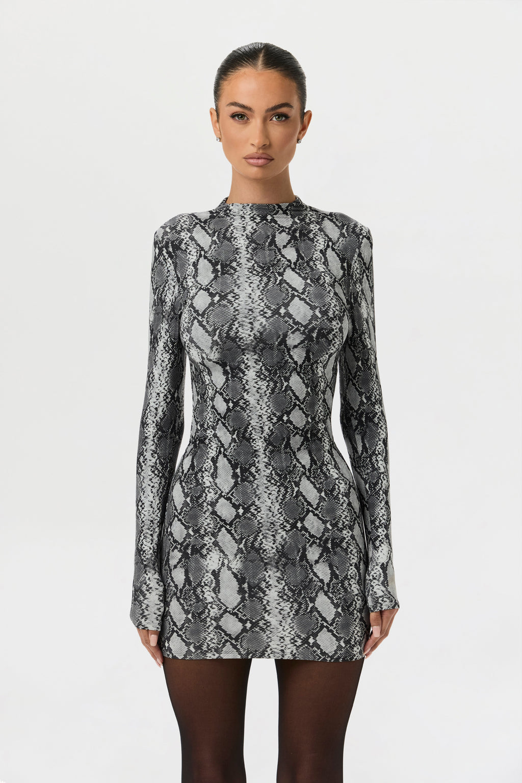 Naked Print Mini Dress