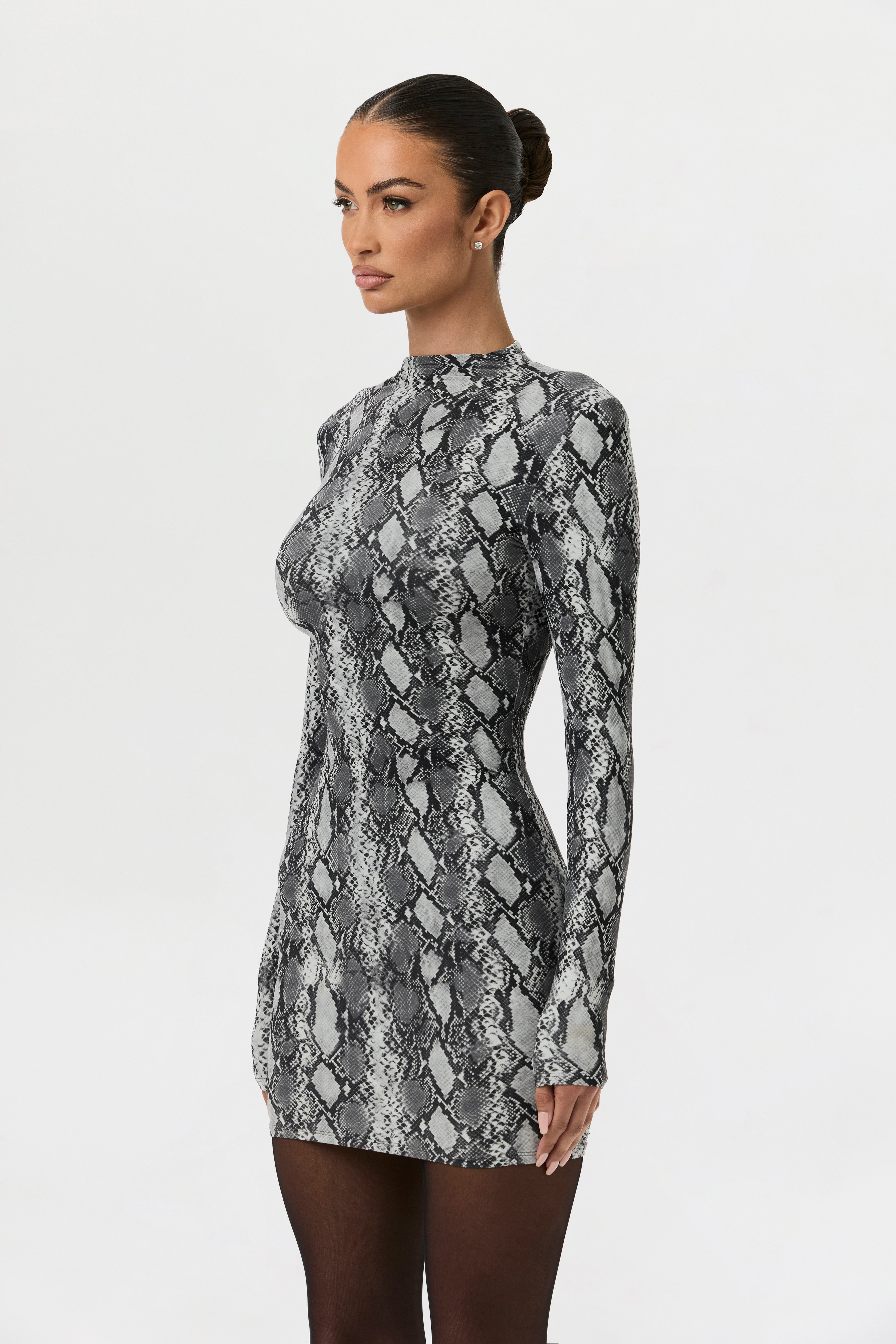 Naked Print Mini Dress