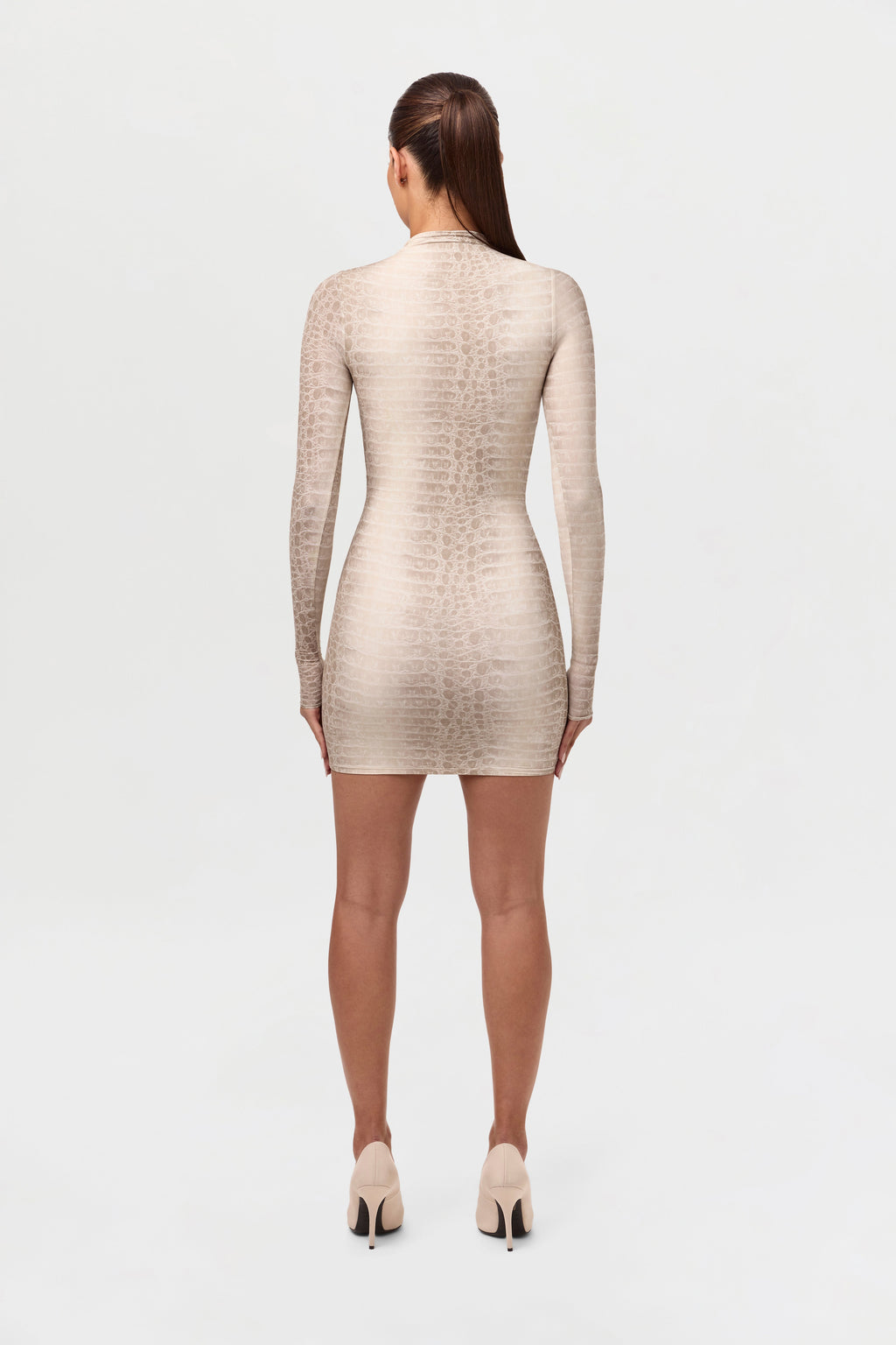 Naked Print Mini Dress