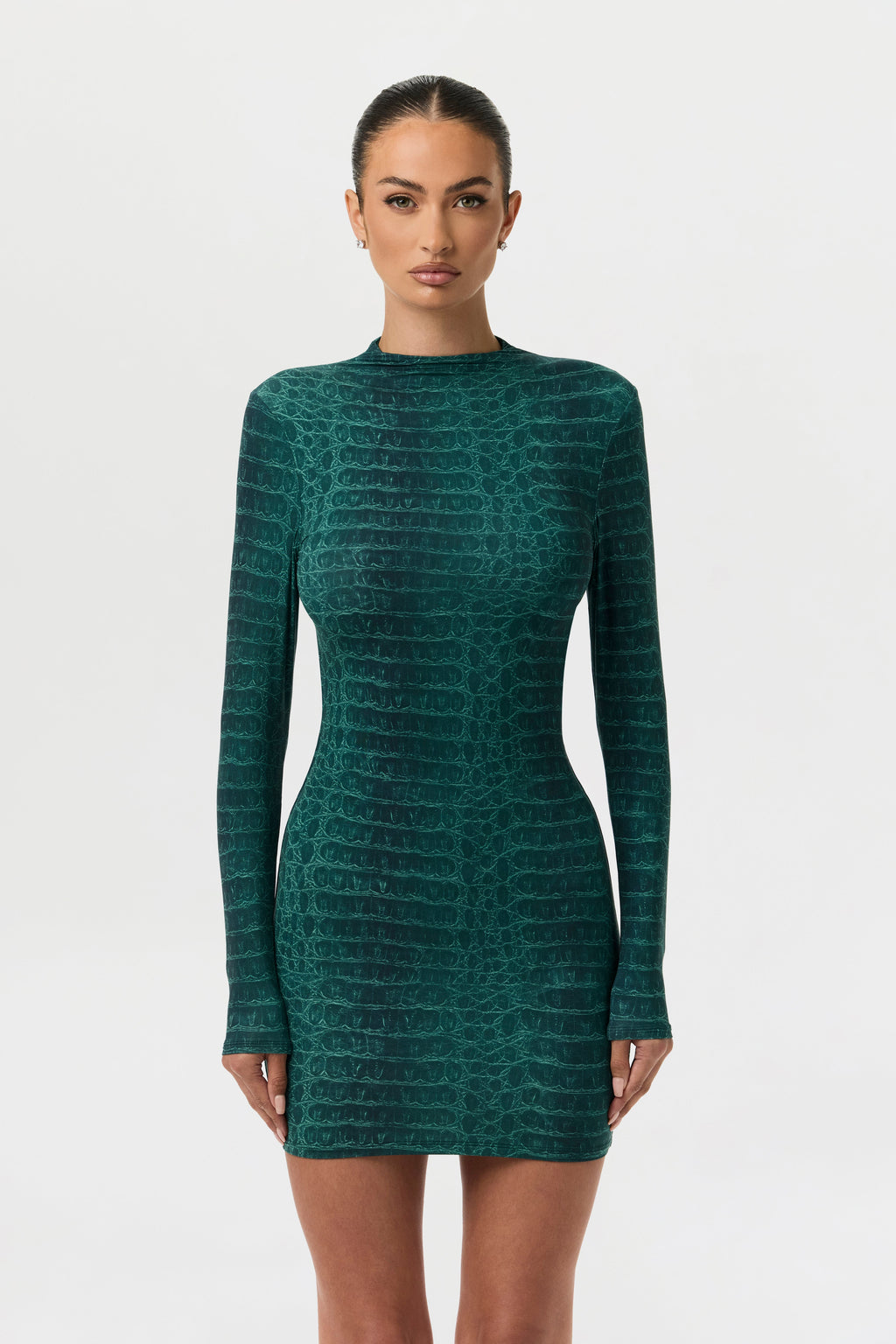 Naked Print Mini Dress