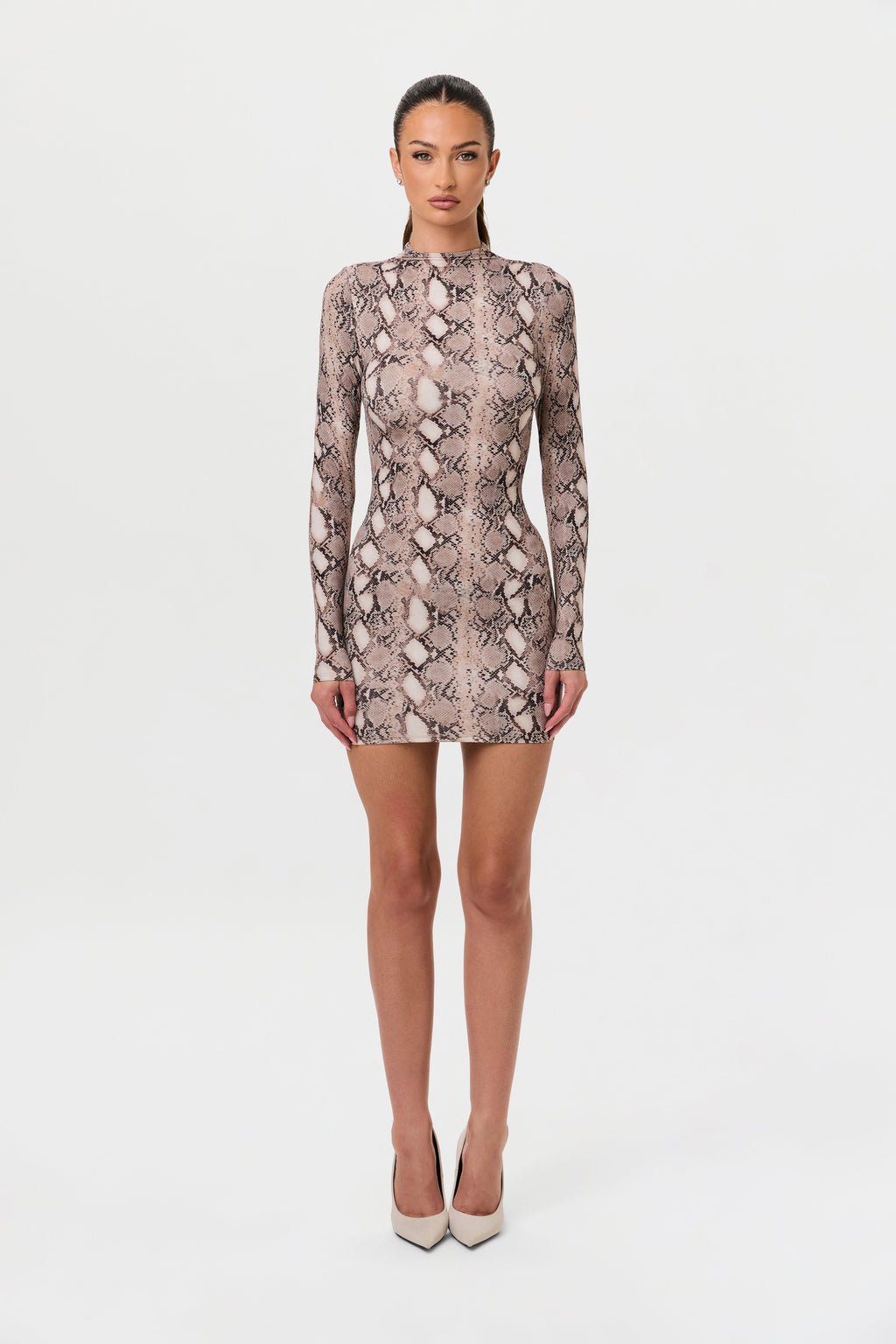 Naked Print Mini Dress