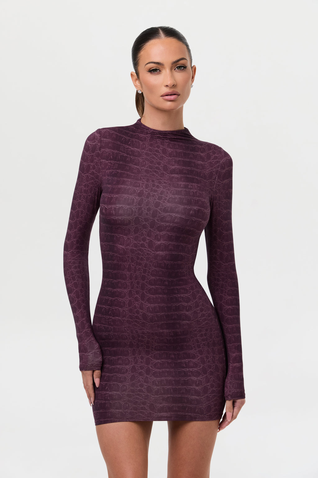 Naked Print Mini Dress