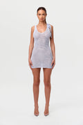 Crochet Floral Mini Dress