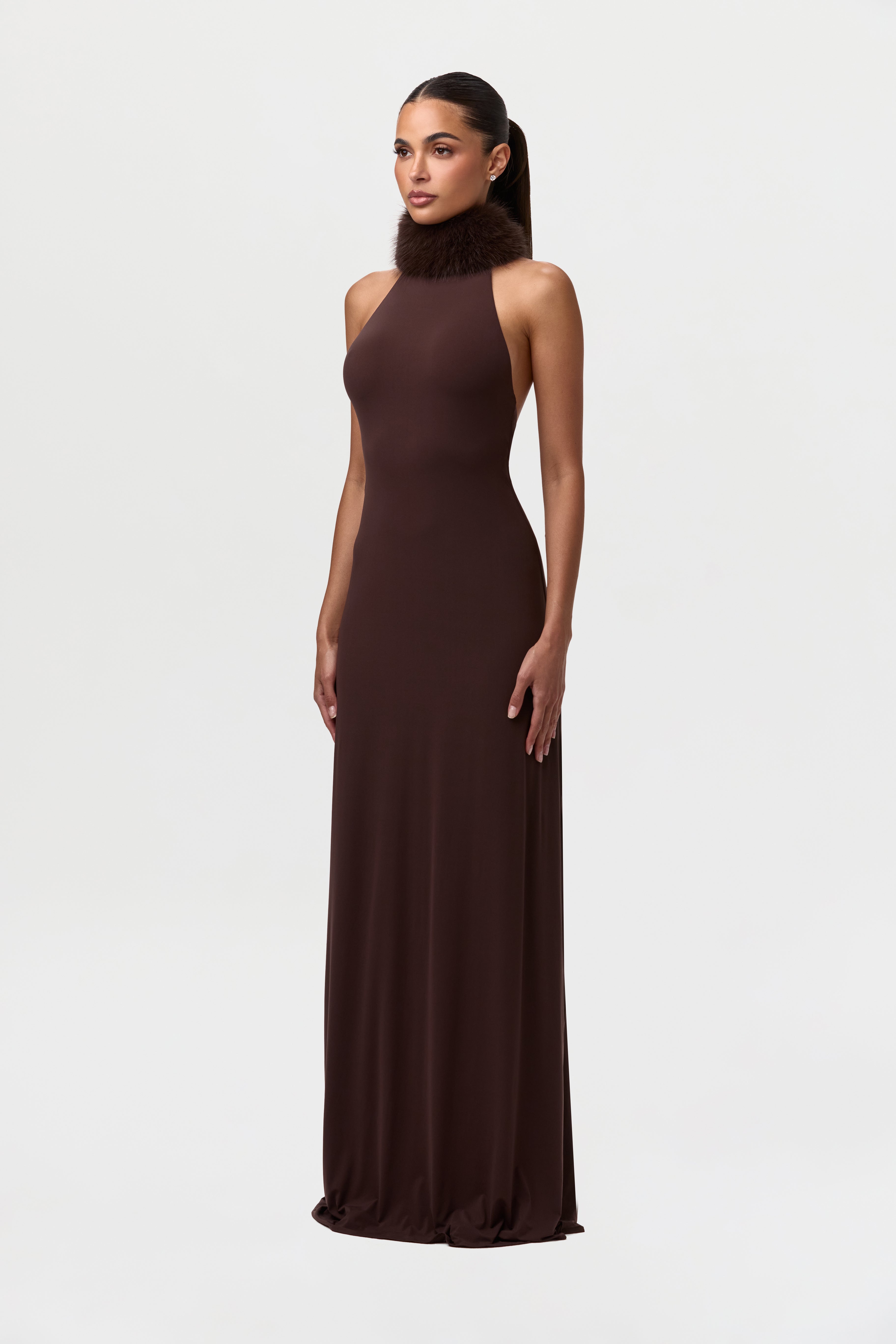 Naked Faux Fur Maxi Dress