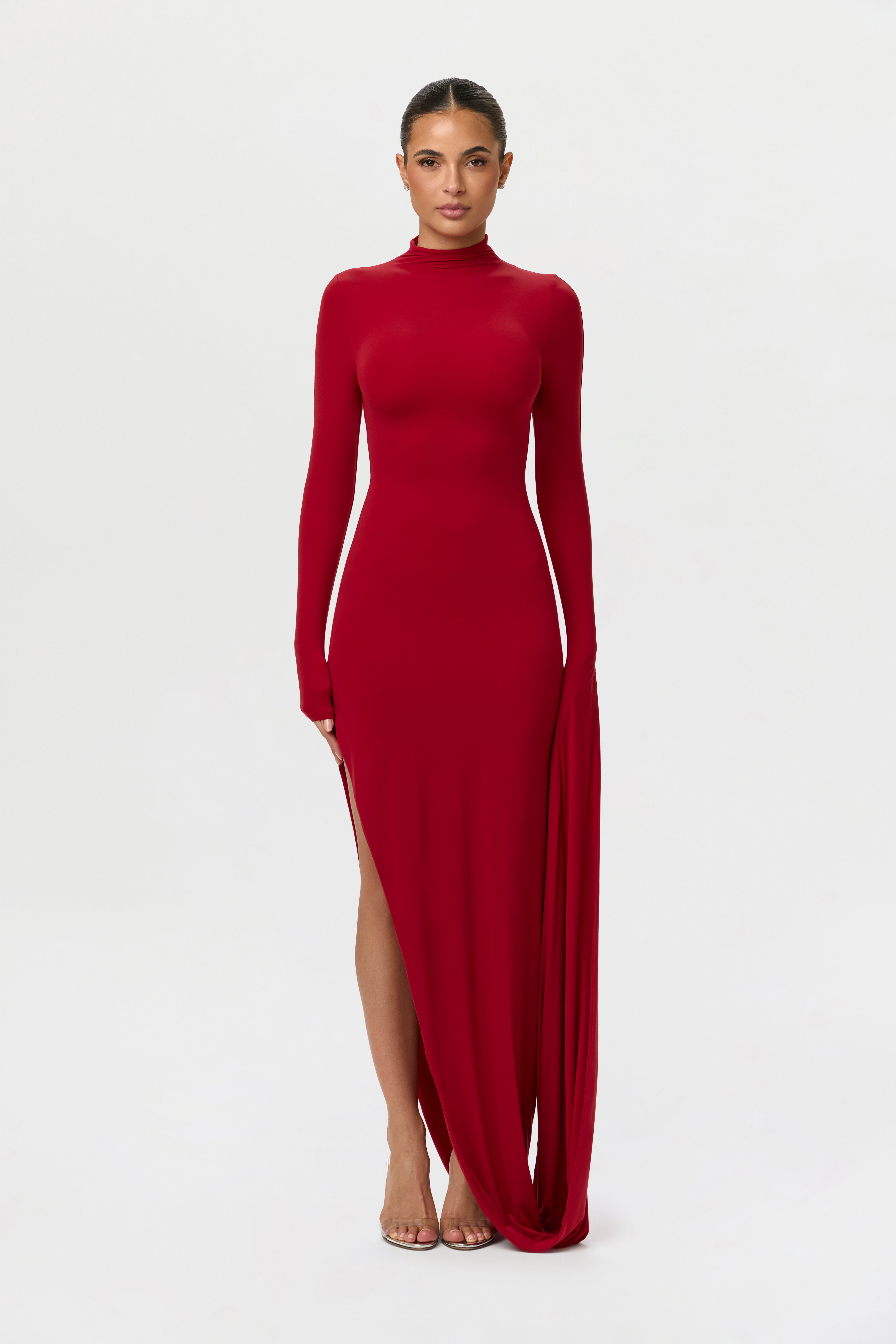 Naked Draped Sleeve Maxi Dress