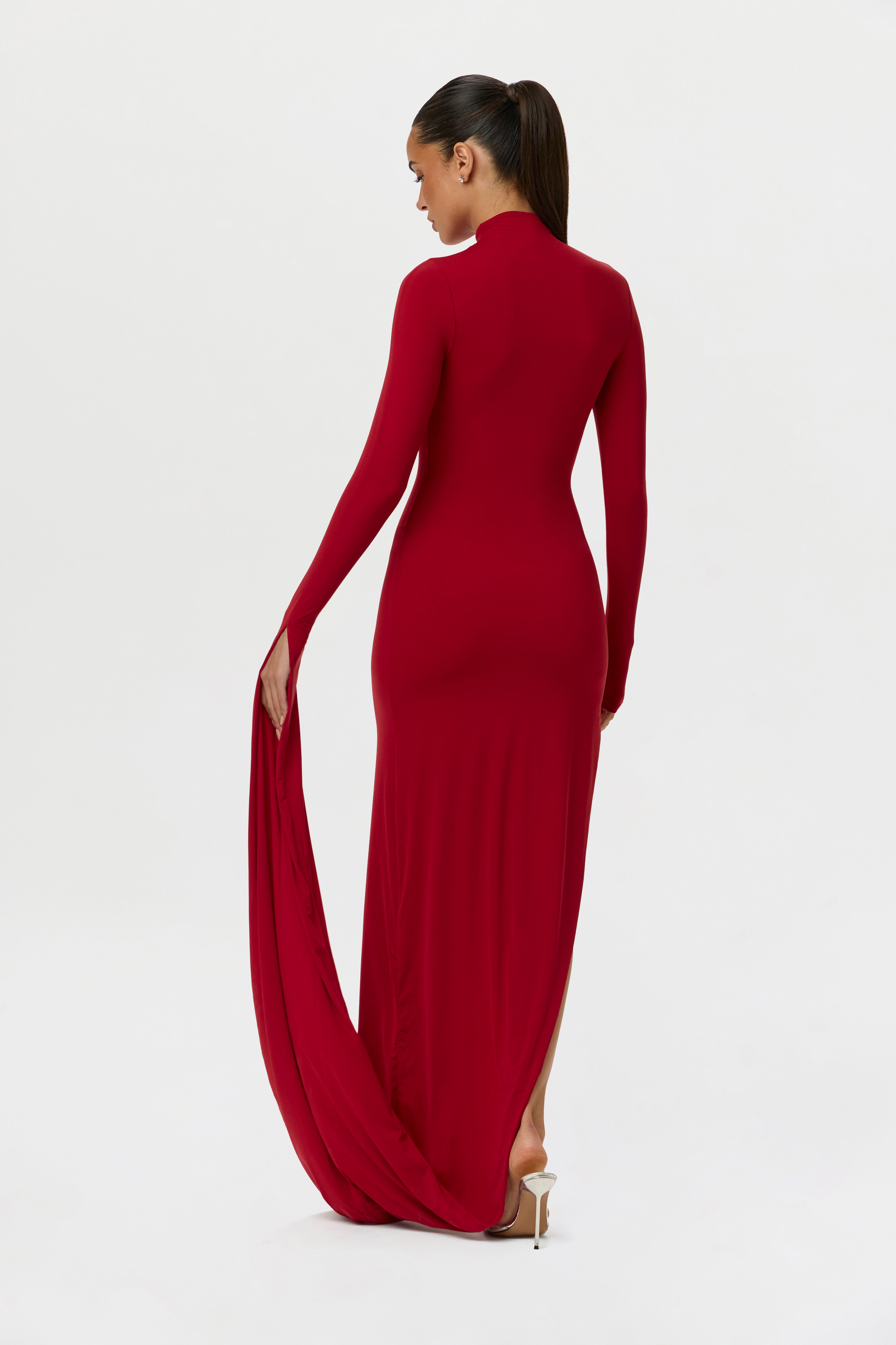 Naked Draped Sleeve Maxi Dress