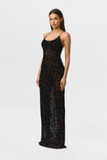 Burnout Lace-UP Maxi Dress