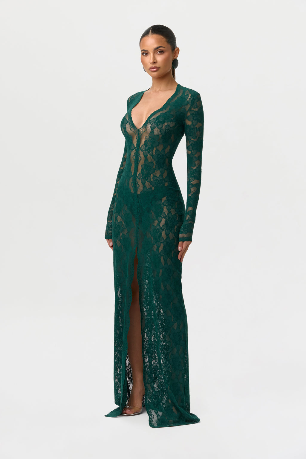 Stretch Lace Maxi Dress