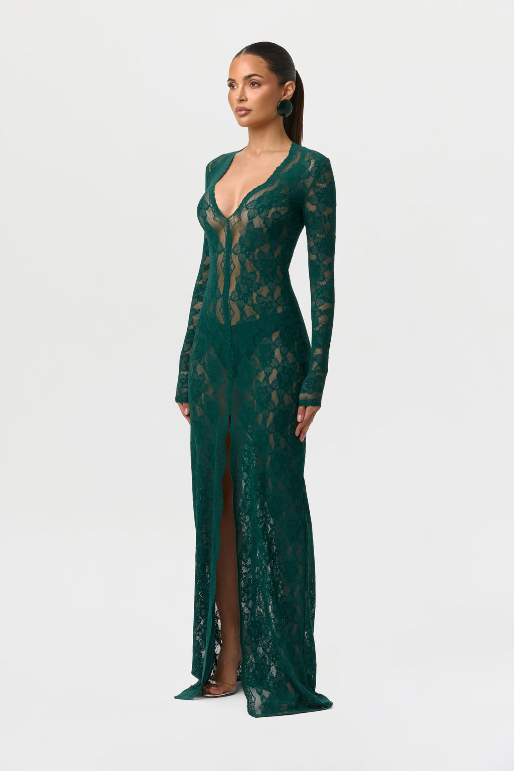 Stretch Lace Maxi Dress