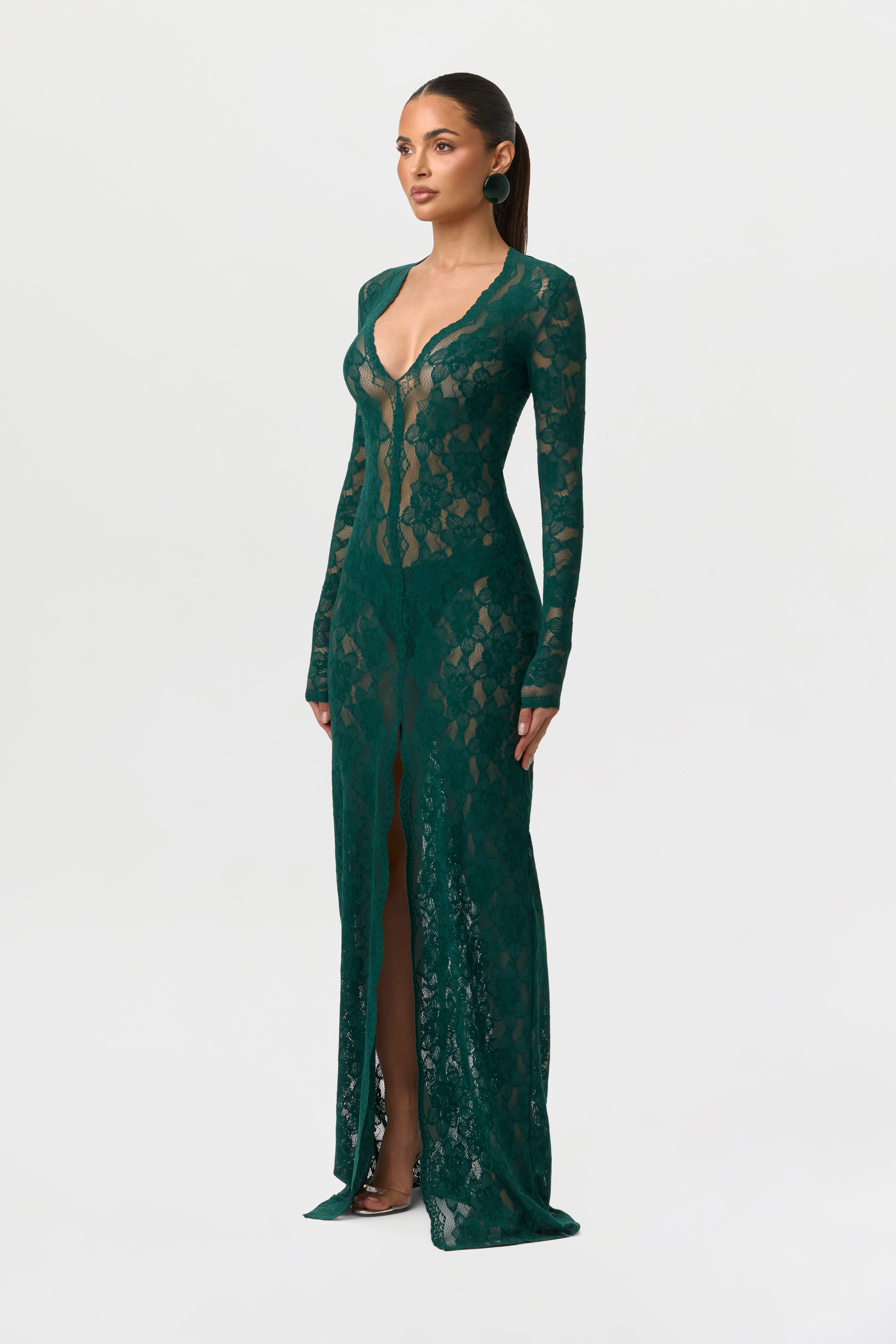 Stretch Lace Maxi Dress