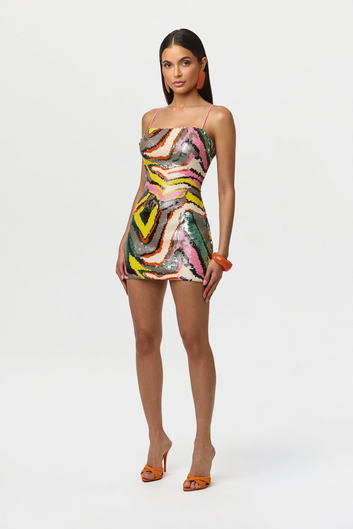 Sequin Abstract Mini Dress