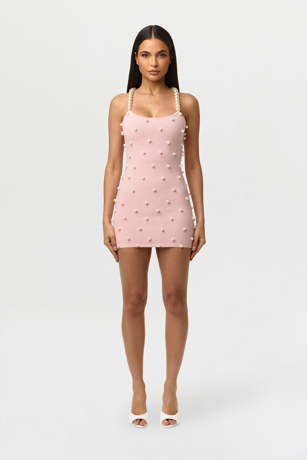 Knit Pearl Mini Dress