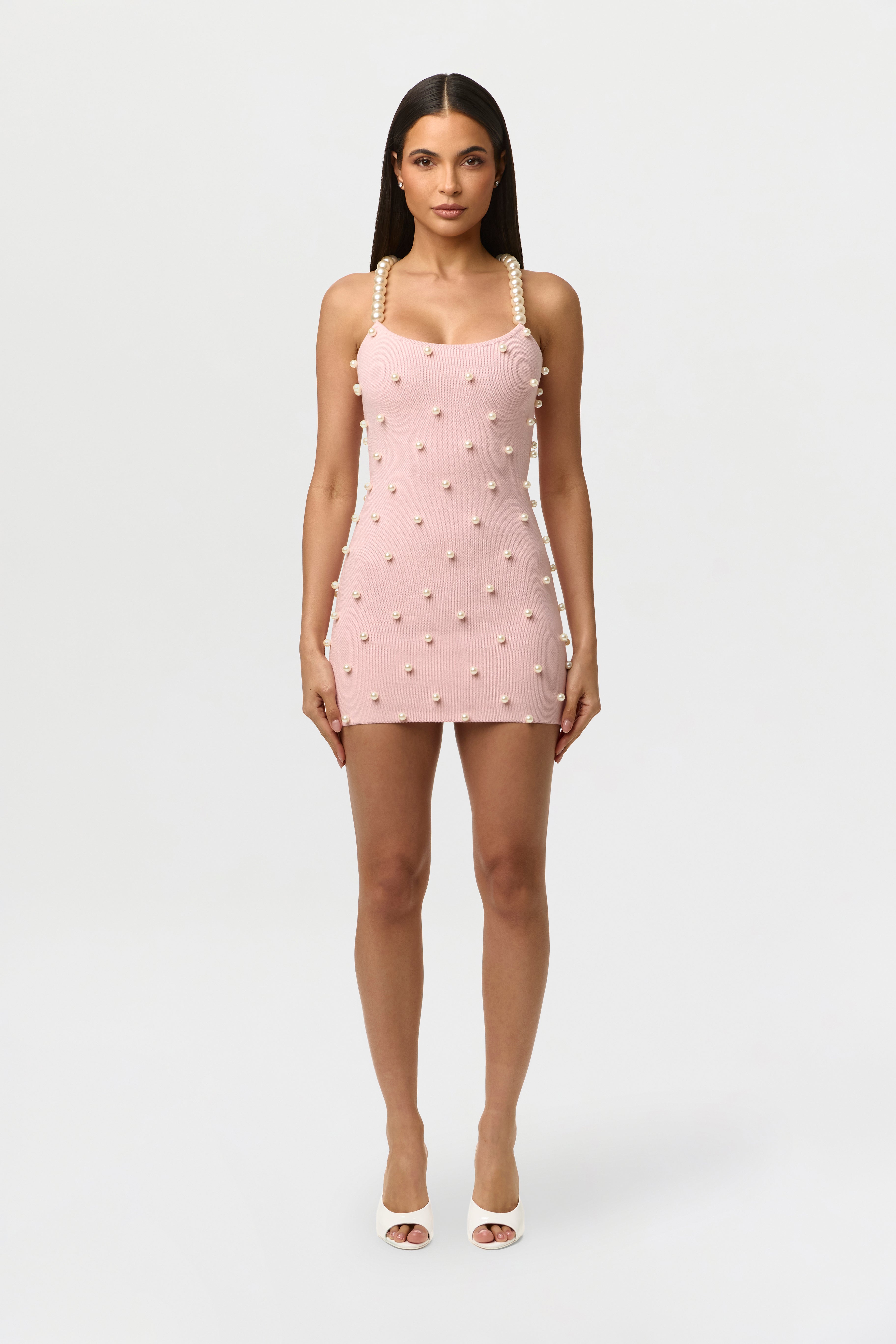 Knit Pearl Mini Dress