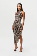 Naked Print Sleeveless Midi Dress