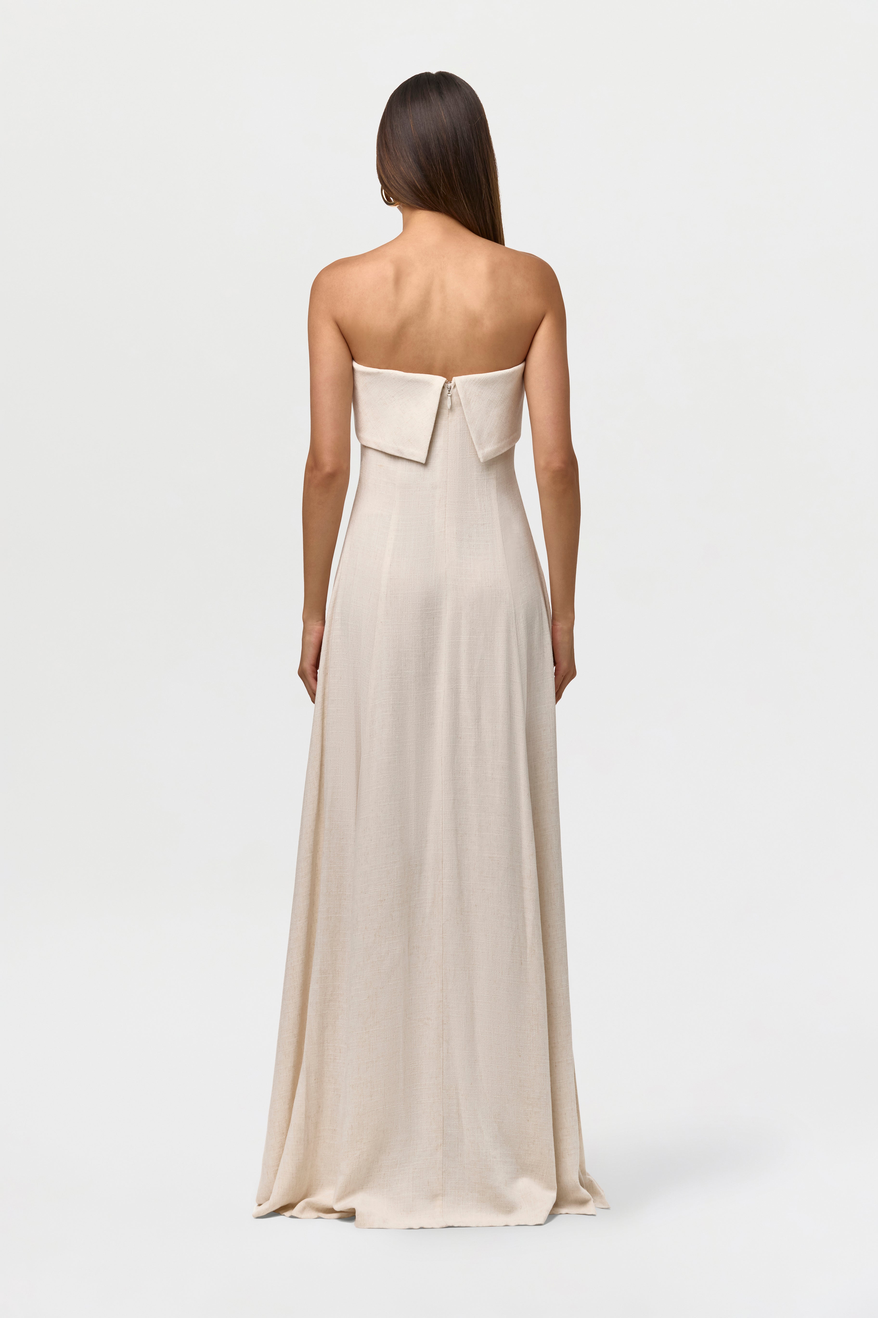 Linen Tube Maxi Dress