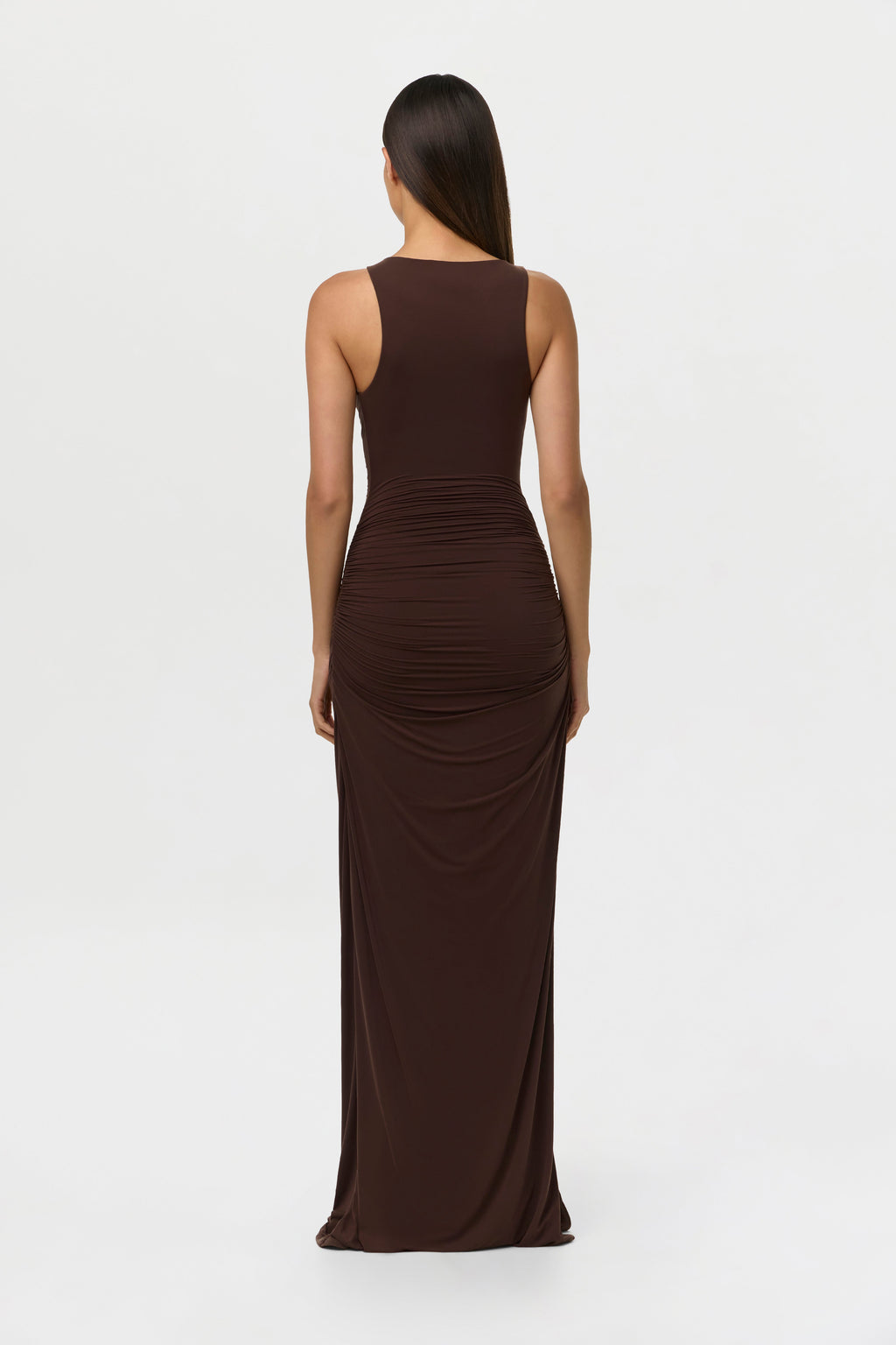 Naked Sleeveless Jewel Maxi Dress