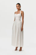 Shirting Poplin Halter Dress