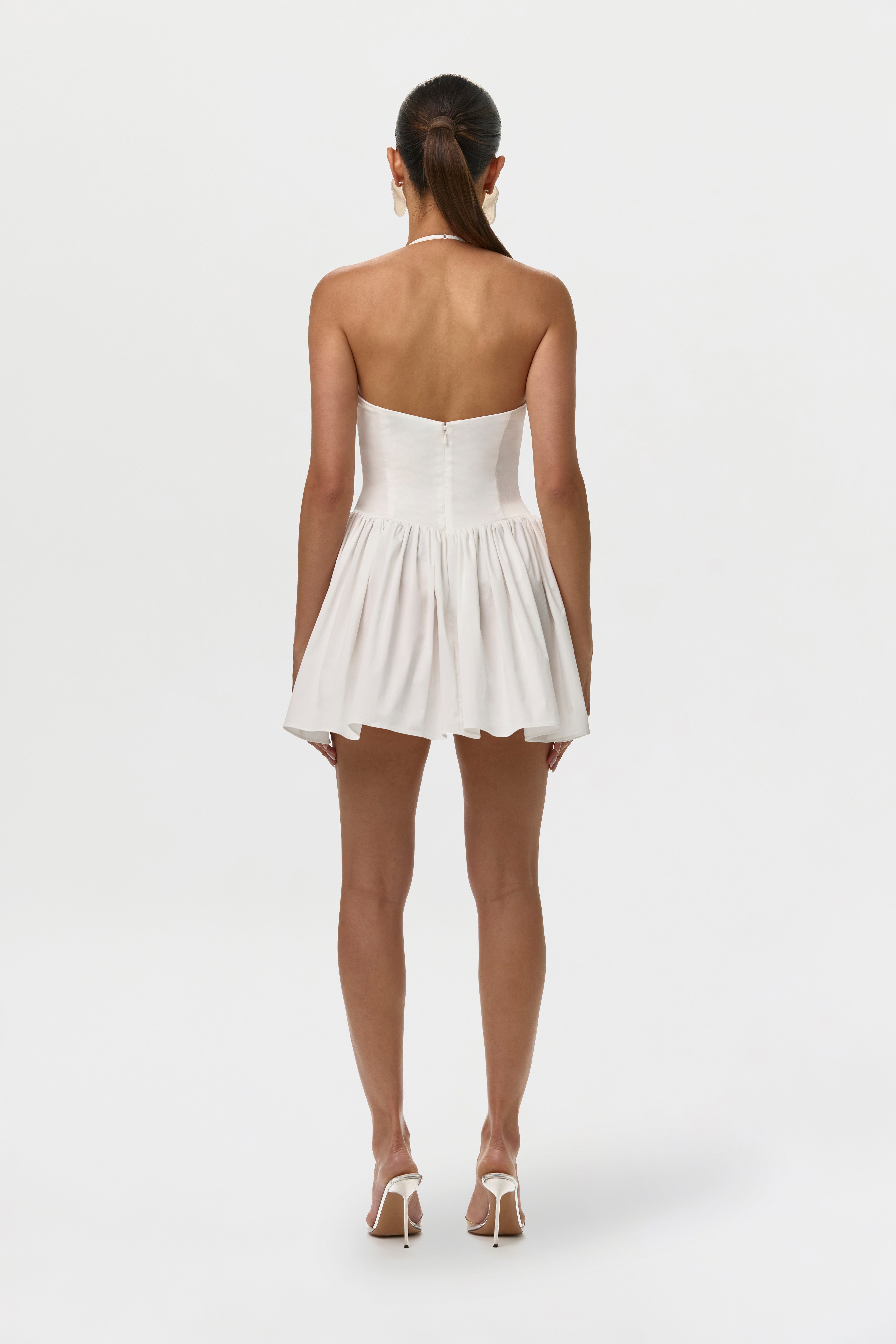 Shirting Poplin Halter Mini Dress