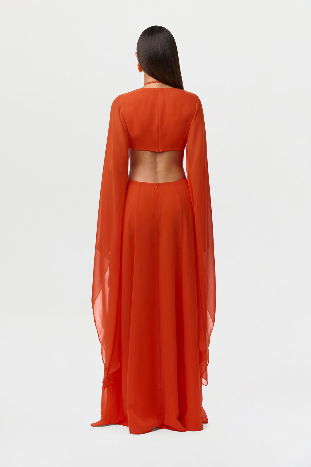 Chiffon Cutout Maxi Dress