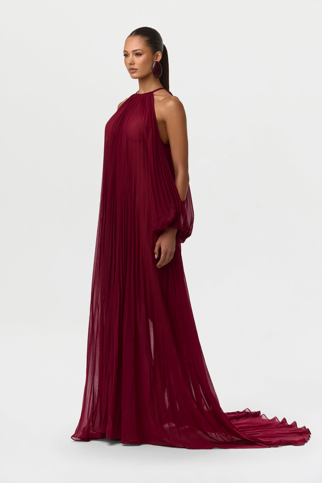 Chiffon Pleated Gown