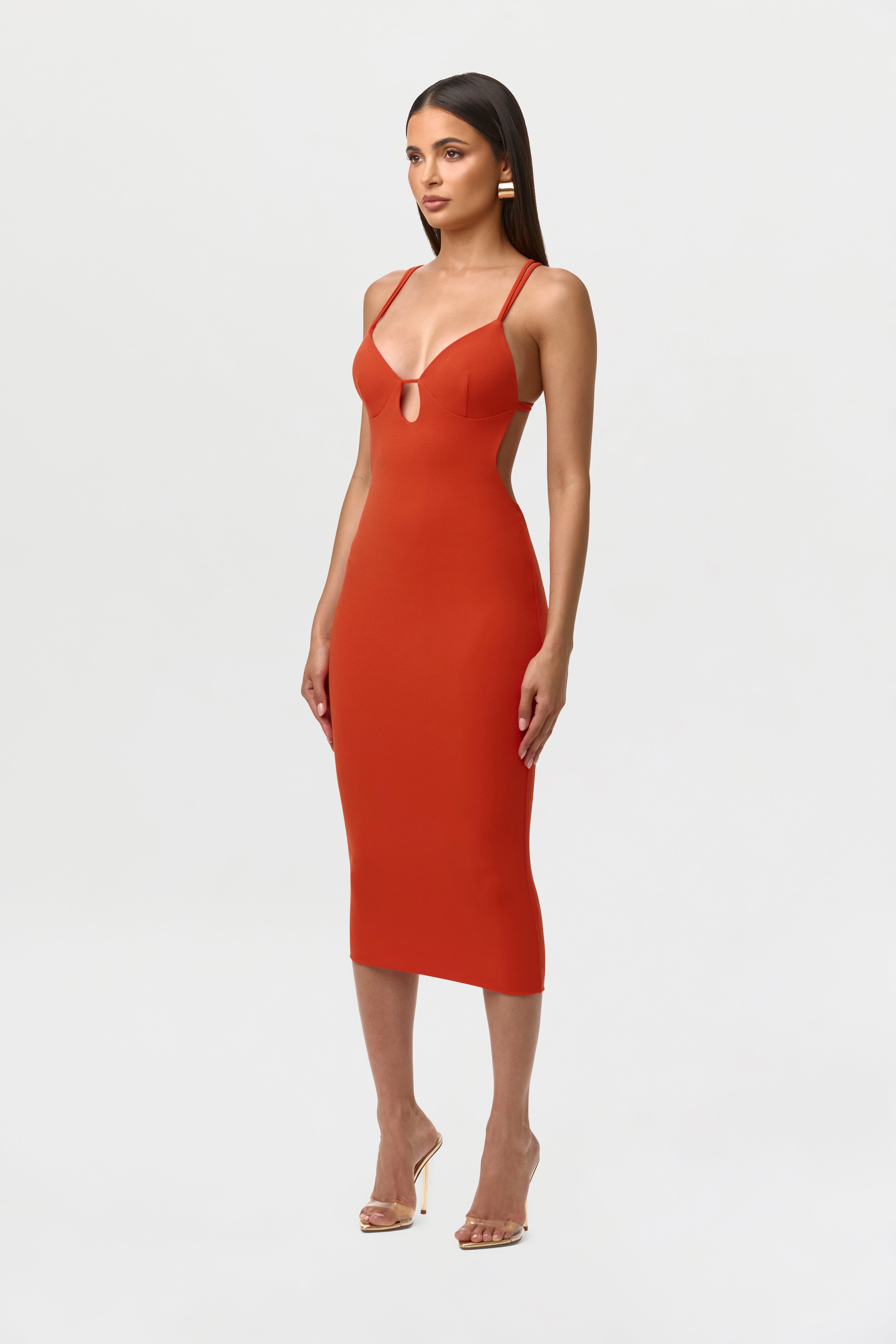 Crepe Midi Dress