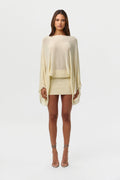 Knit Drape Mini Dress