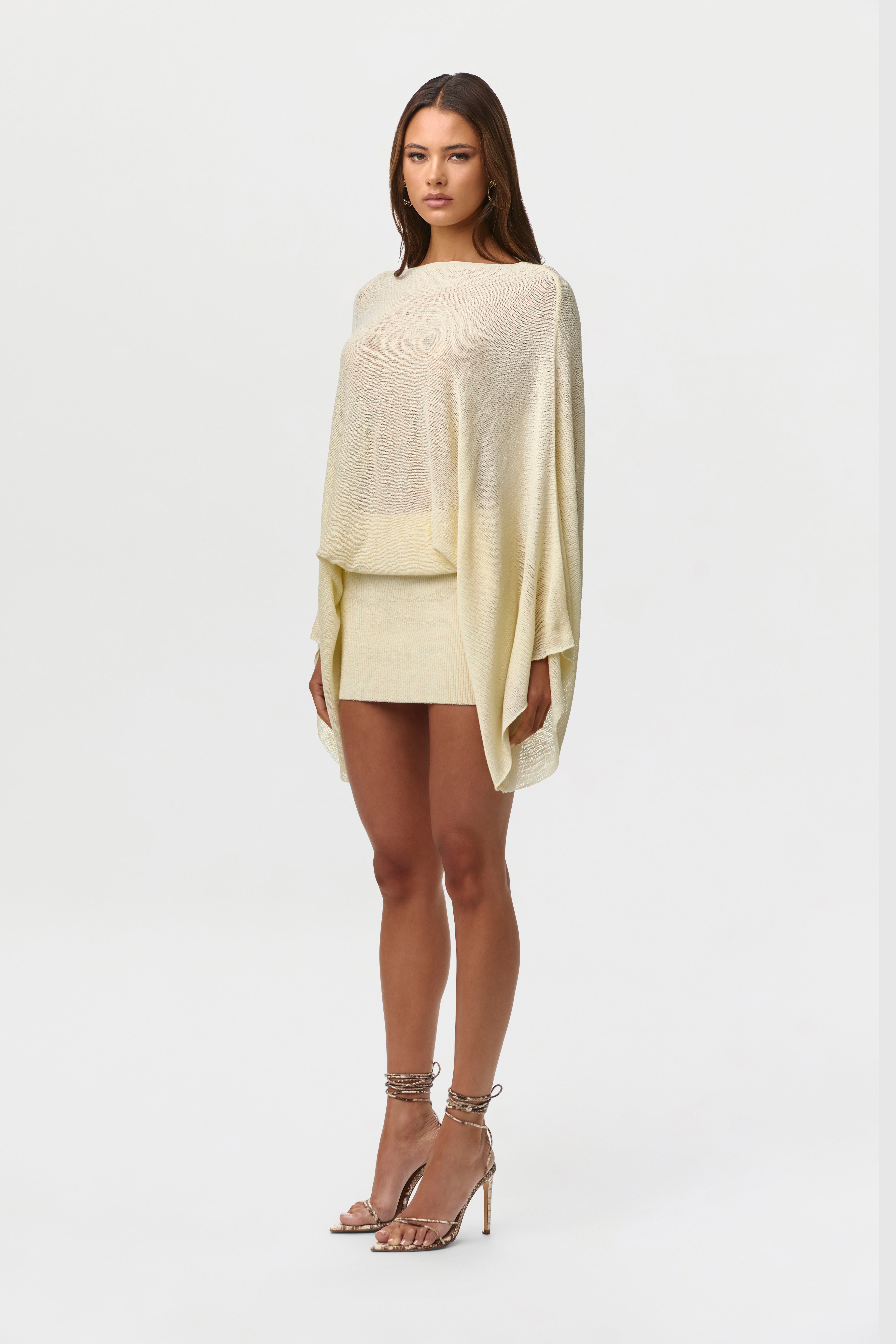Knit Drape Mini Dress