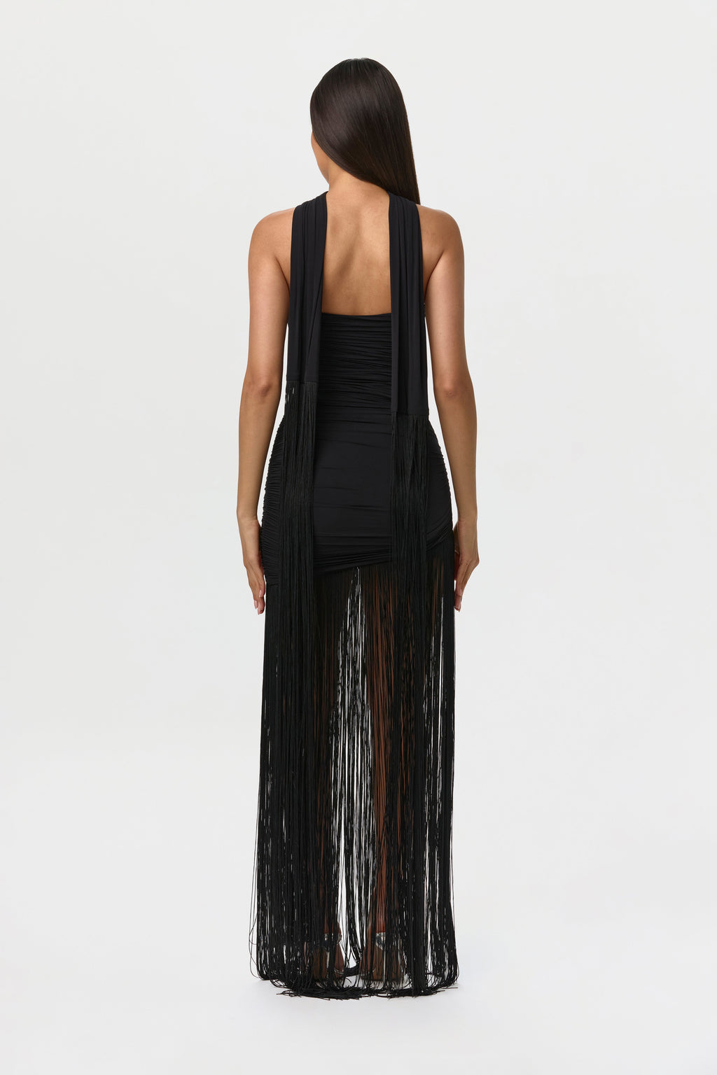 Naked Tube Fringe Mini Dress