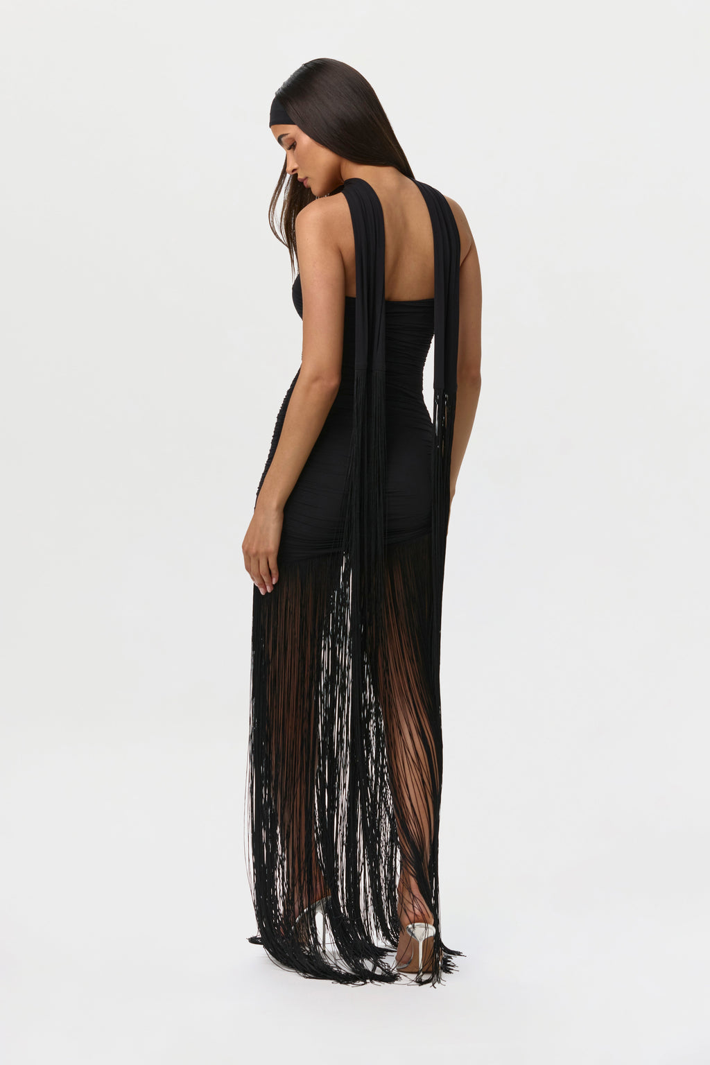 Naked Tube Fringe Mini Dress
