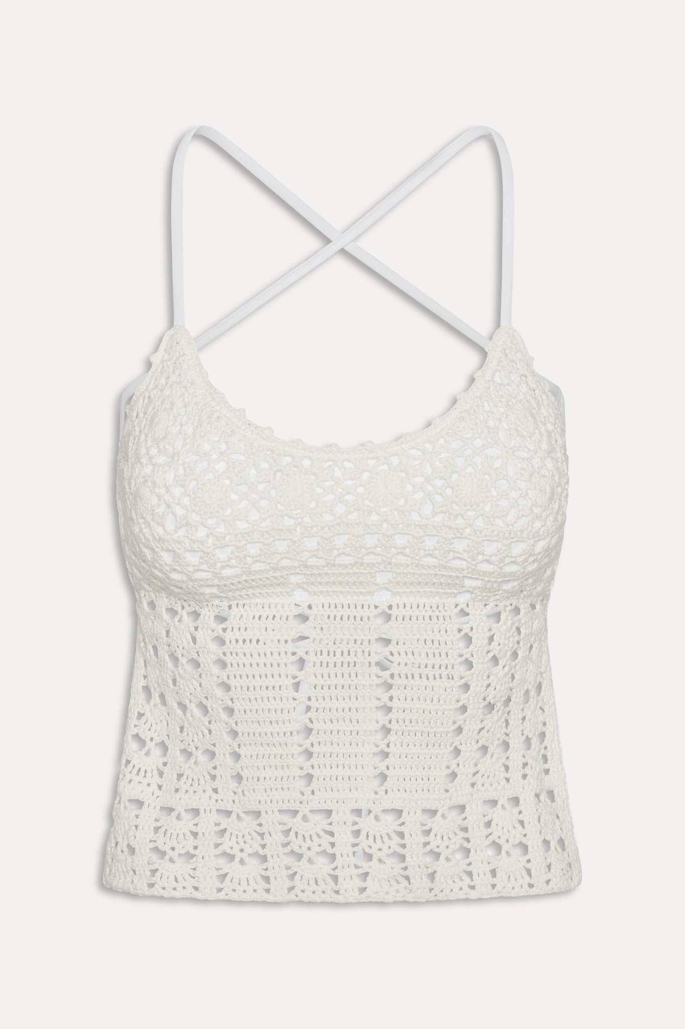 X Jennie Nari Crochet Tankini - Ivory Crochet