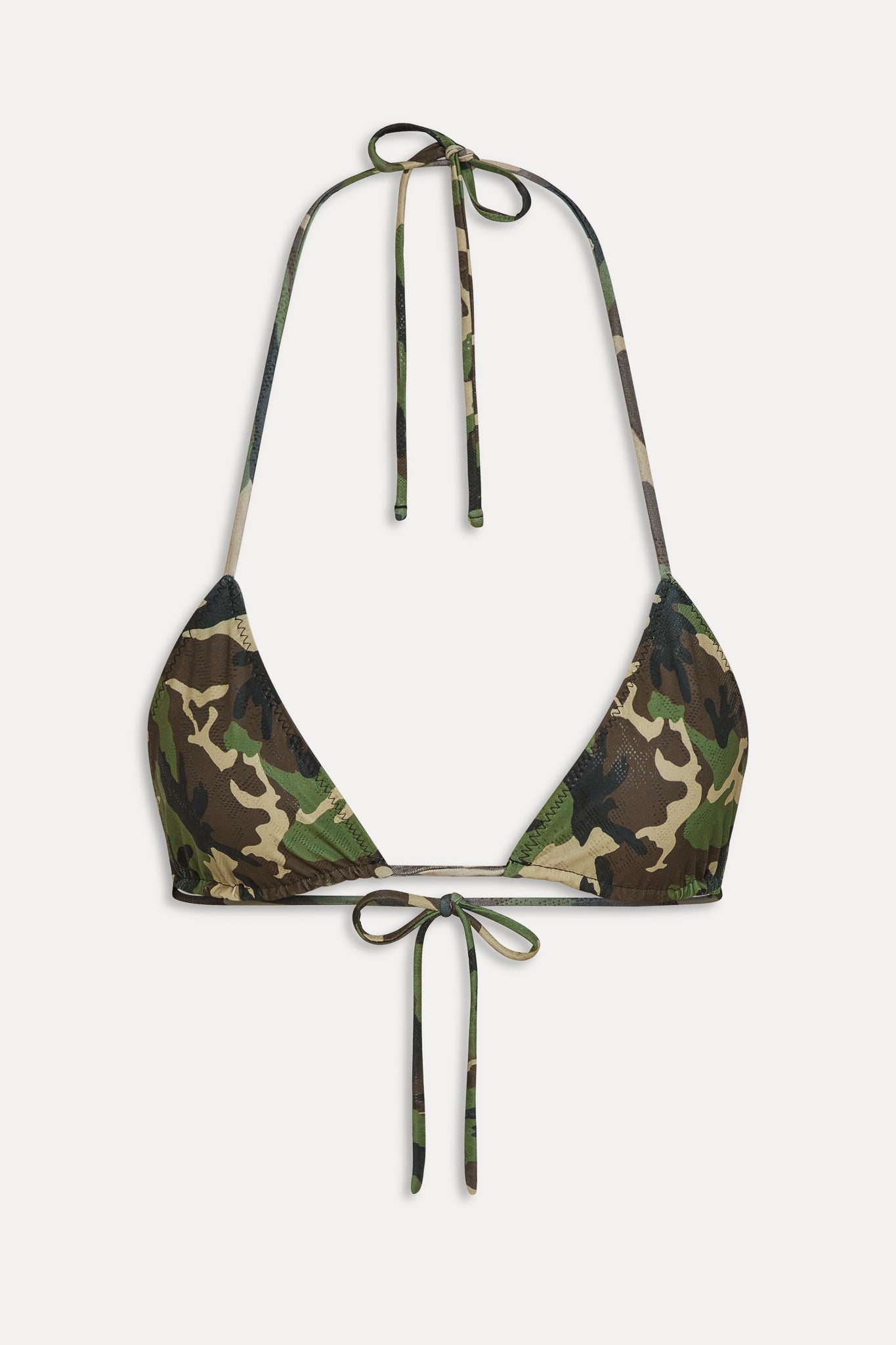 X Khy Nick Foil Triangle Bikini Top - Camo