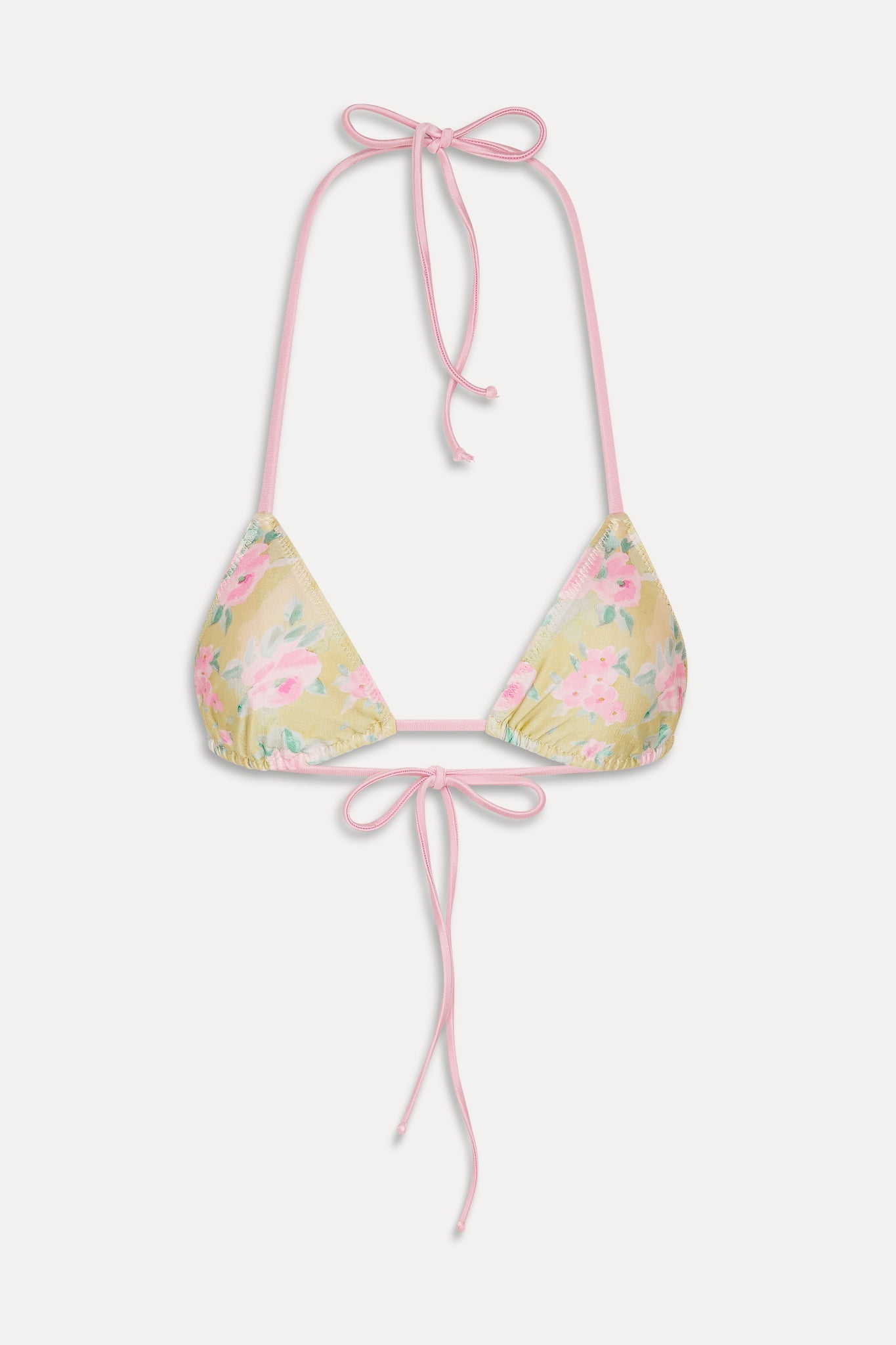 Nick Triangle Halter Bikini Top - Nymphaea