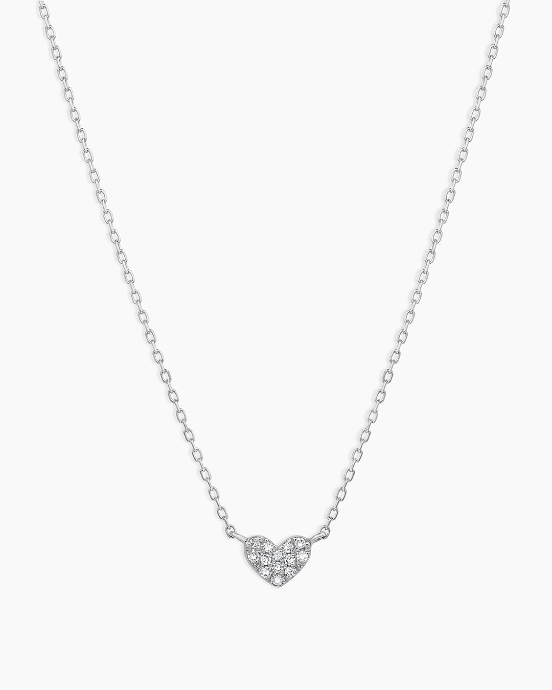 Diamond Pav Mini Heart Necklace