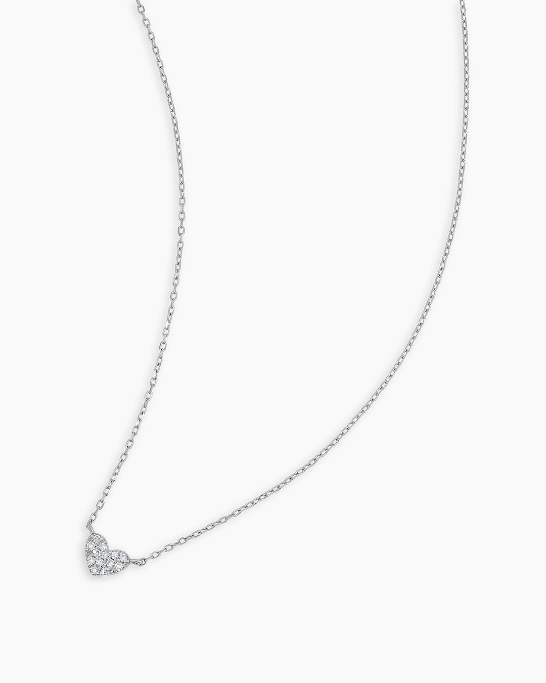 Diamond Pav Mini Heart Necklace