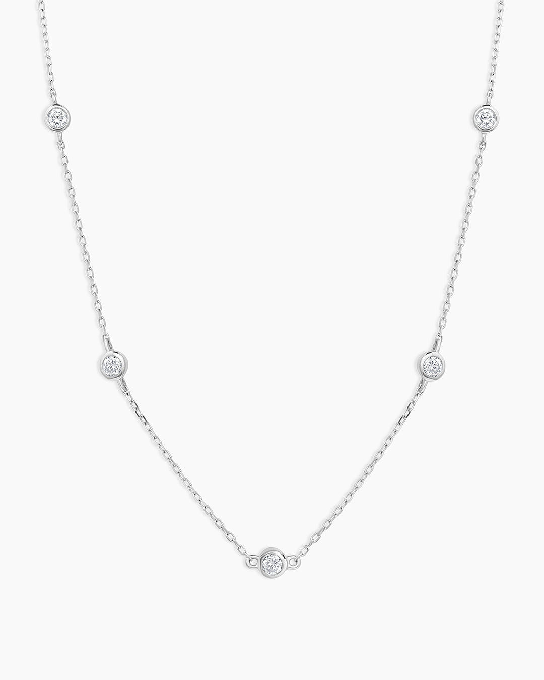 Classic Five Diamond Necklace