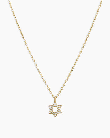 Diamond Star Of David Necklace