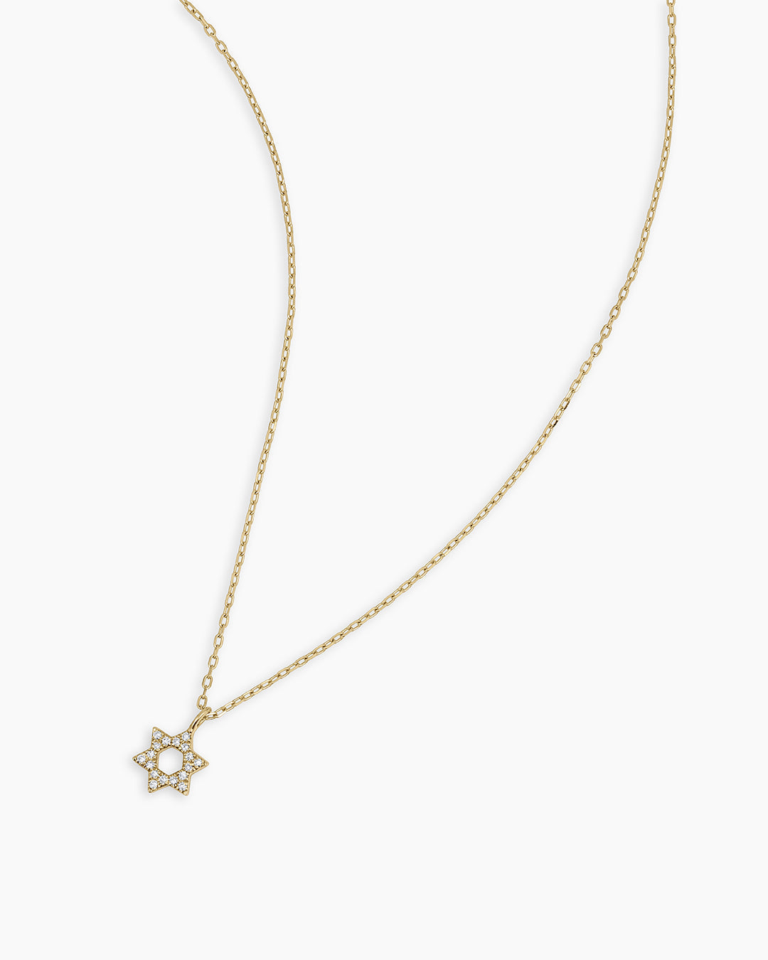 Diamond Star Of David Necklace