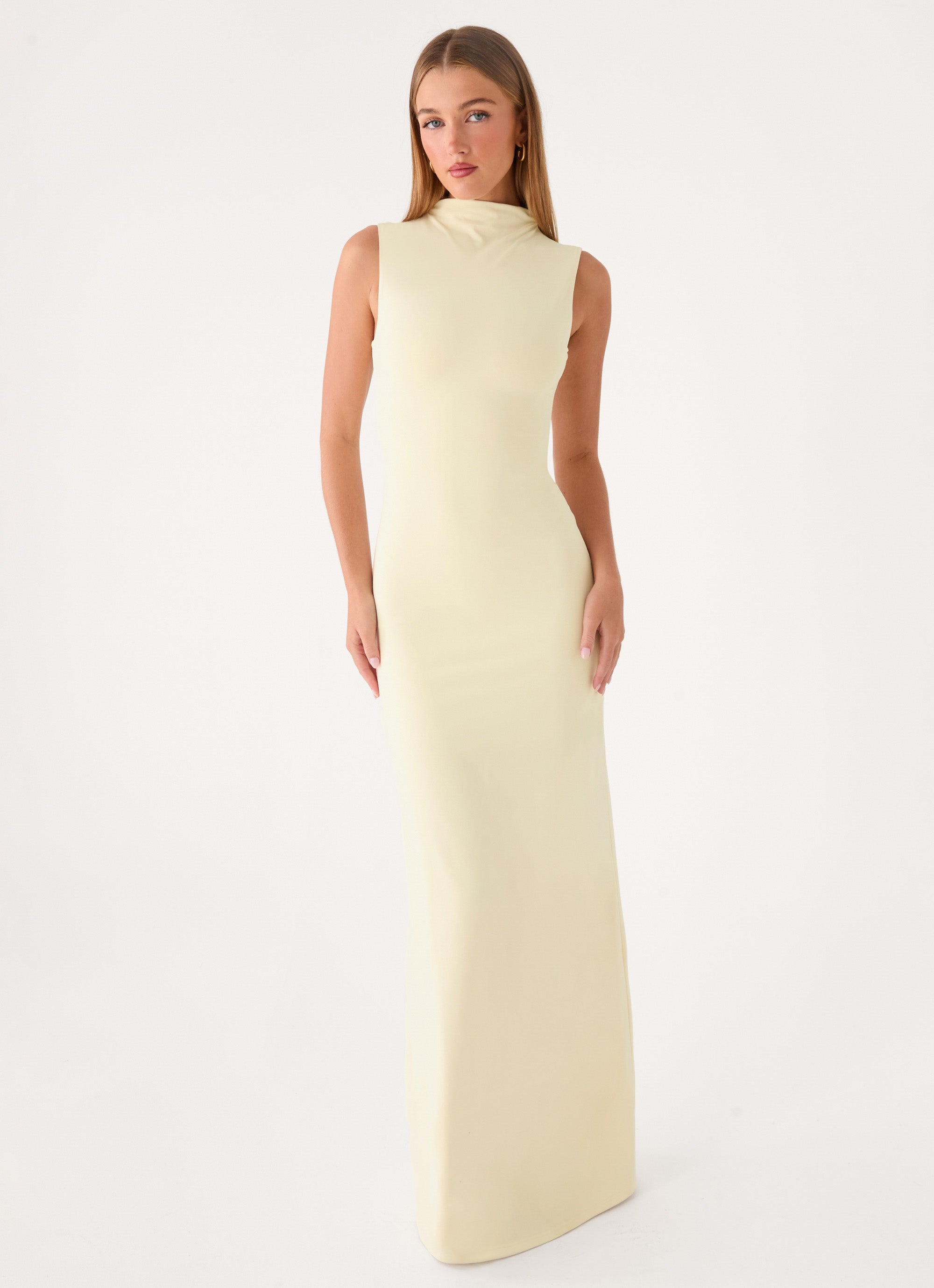 On My Time Maxi Dress - Baby Yellow