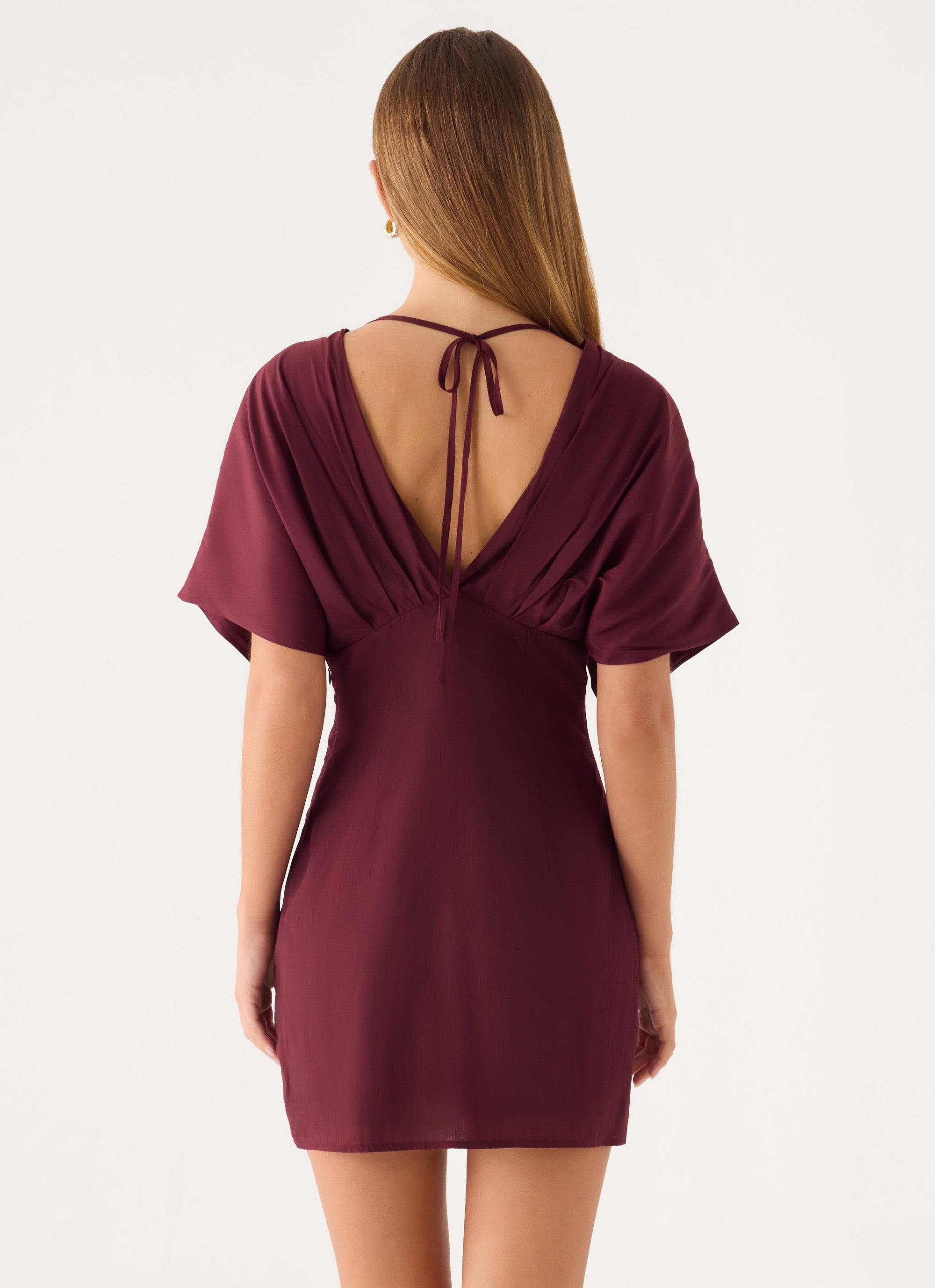 Only For You Mini Dress - Burgundy