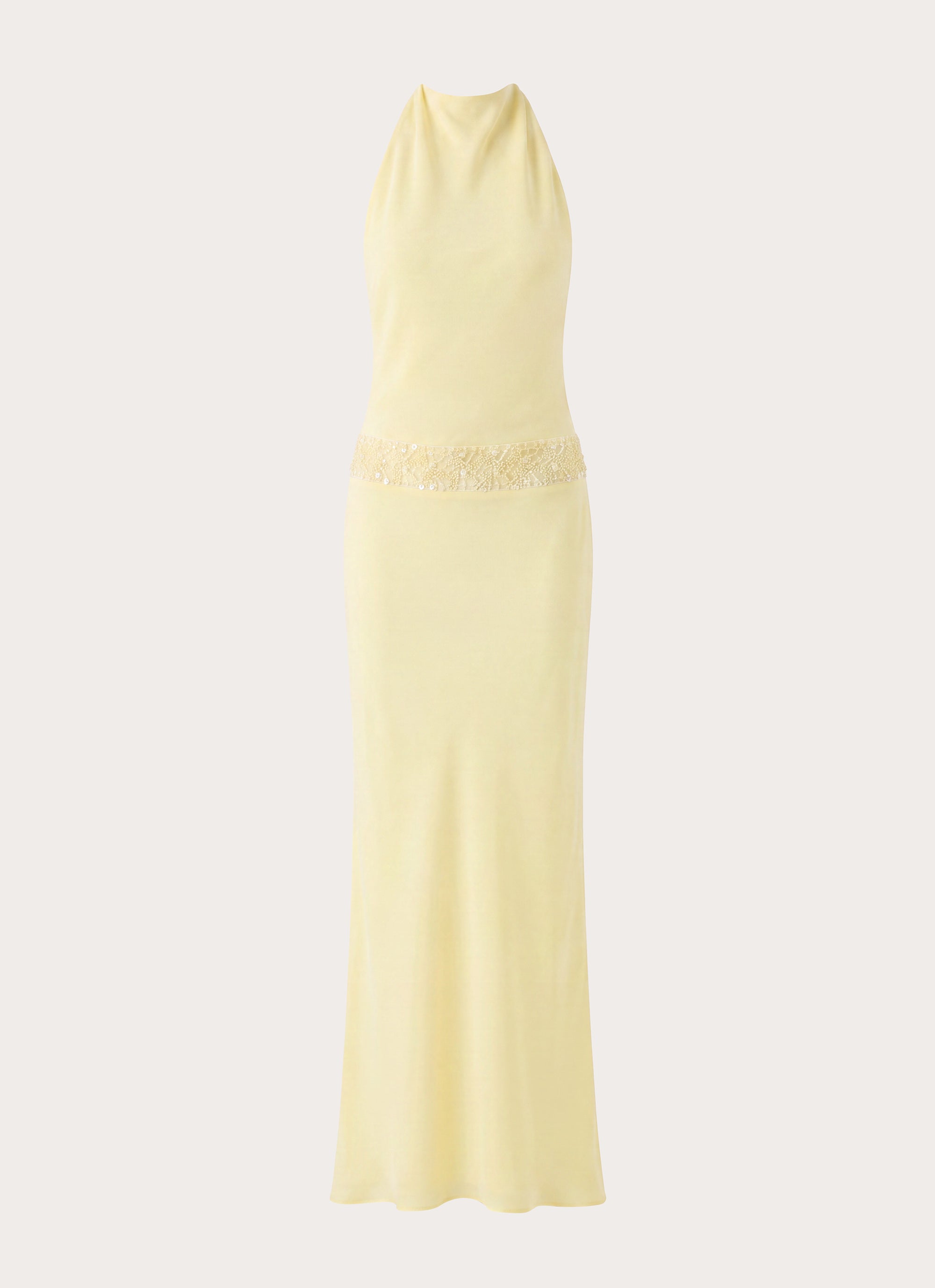 Oria Halter Maxi Dress - Yellow
