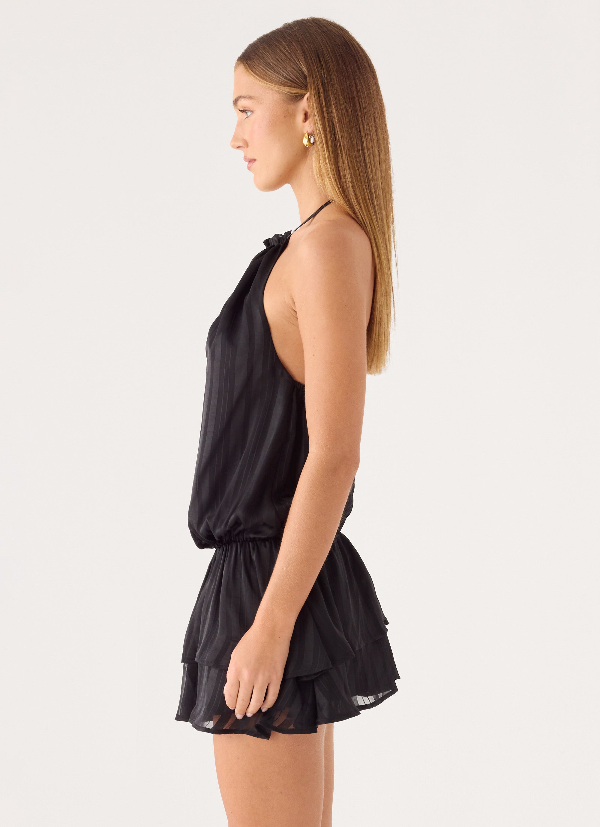 Parade Halter Mini Dress - Black