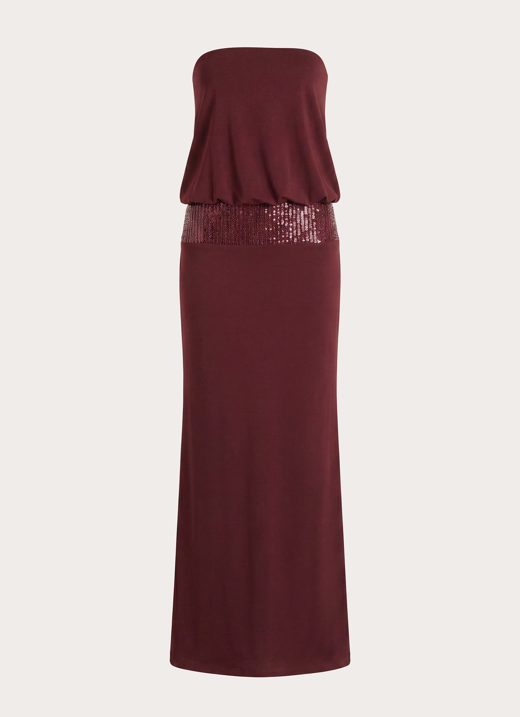 Posine Strapless Maxi Dress - Maroon