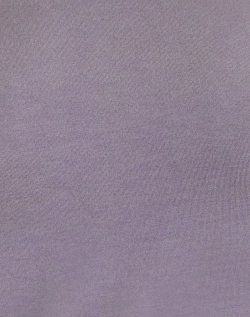 Raluca Long Sleeve Mini Dress in Grey Lavender