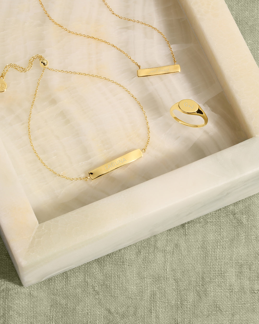 Bespoke Plate Necklace (Gold)