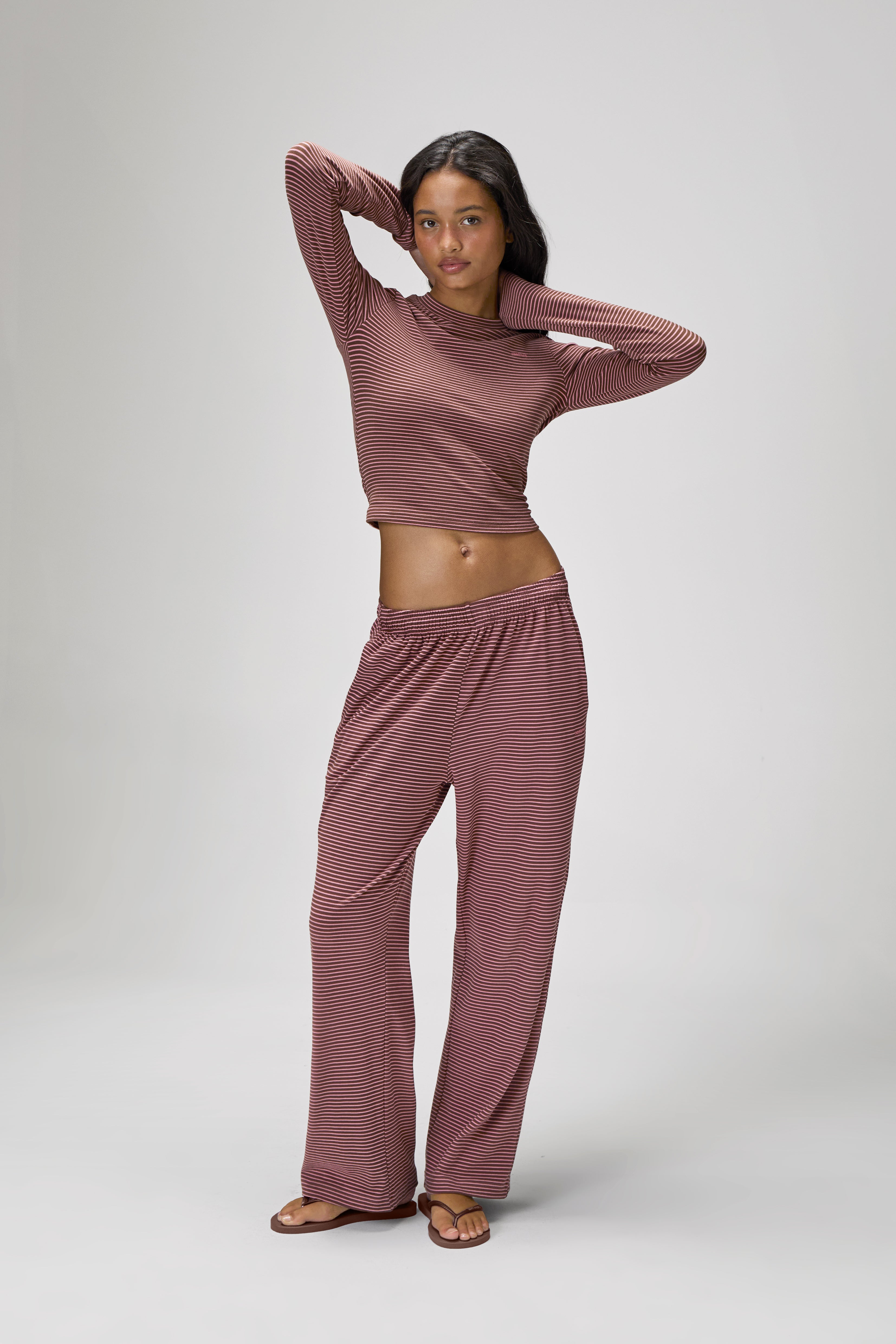 Wilbur Soft Longsleeve Top in Brown