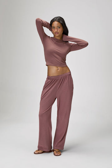 Wilbur Soft Longsleeve Top in Brown