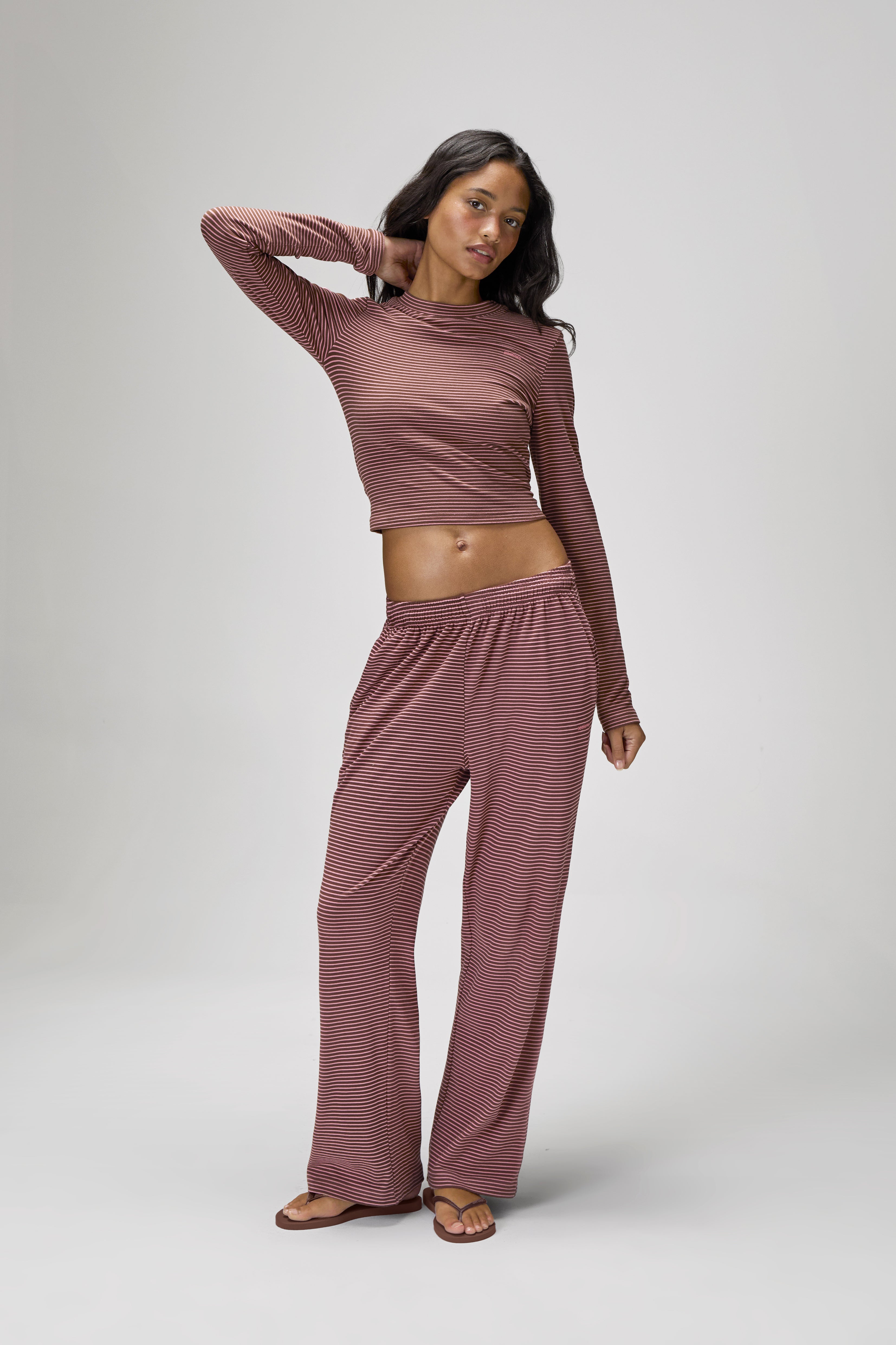 Wilbur Soft Longsleeve Top in Brown